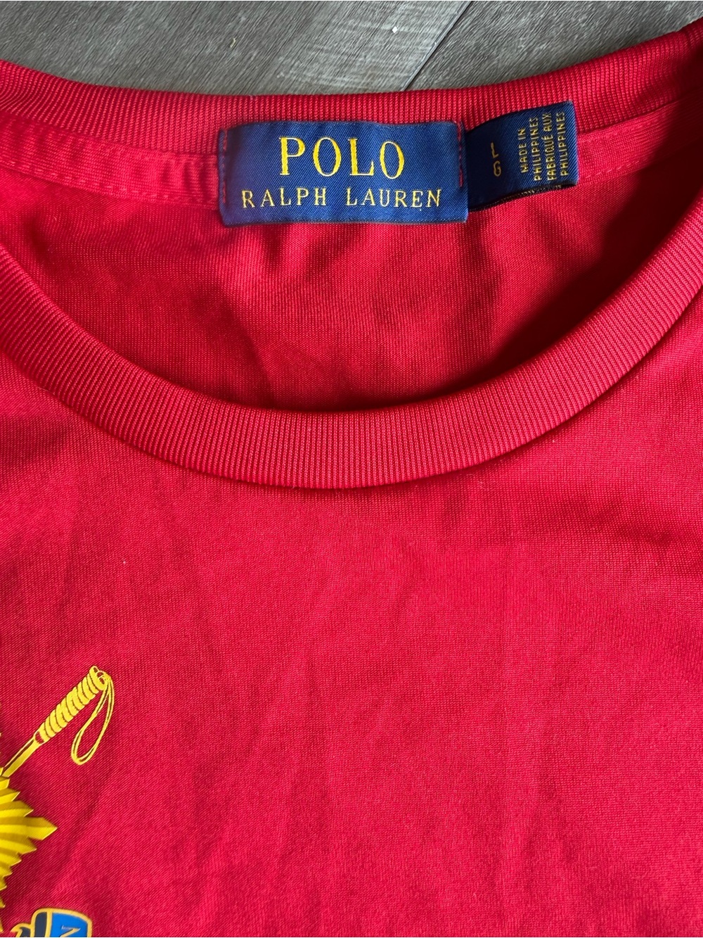 Polo Ralph Lauren Blackwatch Polo Team T Shirt Res White Big Pony Mens Sz Large - Picture 3 of 4